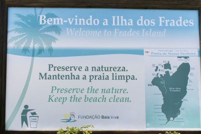 Schild Ilha dos Frades «Ponta de Nossa Senhora»